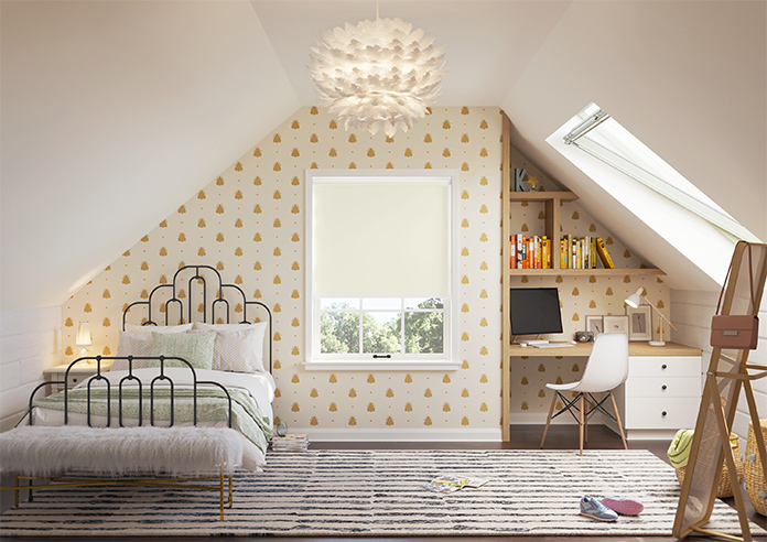Levant (FR Blackout), Cream - Twist&Fit Roller Blind - Image 8